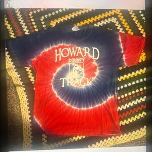 Vintage Howard county track tie dye y2k/90’s atheltic vibe